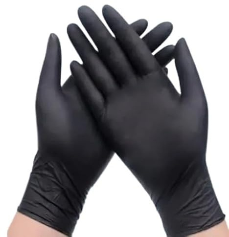 PBHOVIITG Guantes de nitrilo sintéticos desechables, grado alimenticio, impermeables, hipoalergénicos, for seguridad laboral, for uso doméstico, for mecánicos cocina, color azul, 100 unidades(S)