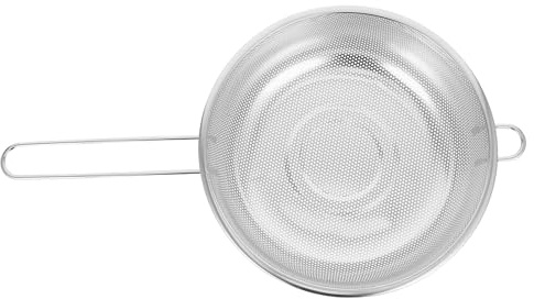 Cabilock Colador Grande de Acero Inoxidable Asas y Diseño Perforado, Tamaño L, para Escurrir Espaguetis y Verduras en Cocina Casera