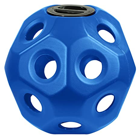 HORZE Pferde Heuball 38cm, Pferdespielzeug, Futterspielball für Pferde, Blau,