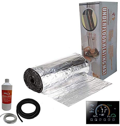 Nassboards Premium Pro Elite - Electric Underfloor Pro Elite Foil Heating kit 150w - 24m² - Black Smart WiFi Thermostat