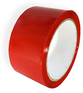 Klebeband, 48 mm x 66 m, Allzweck aus Polypropylen Paketband (Rot, 6)