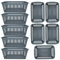 Plastic Handy Basket Storage Basket Great for Bathrooms,Bedroom and Kitchen-.30CM-(SILVER) (10)