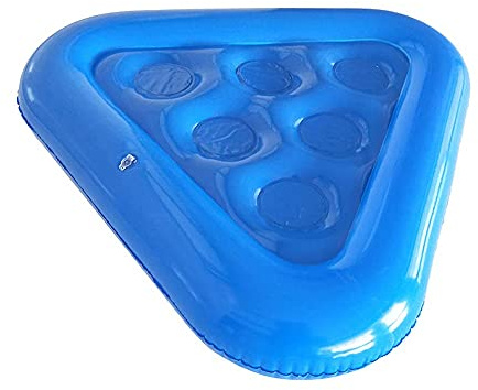 Porte Gobelet Gonflable 6 Trous Plateau Flottant pour Piscine Support Gonflable De Boisson, Triangulaire Flottant Porte- Gobelets Plateau Gonflable Bar Flottant Spa pour Piscine Parties Baignoir