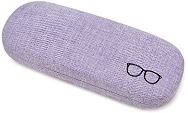 Oak & Tea Glasses Case Hard Shell and Fashion Eyeglasses Cases with Cleaning Cloth Spectacle Cases for Women and Men