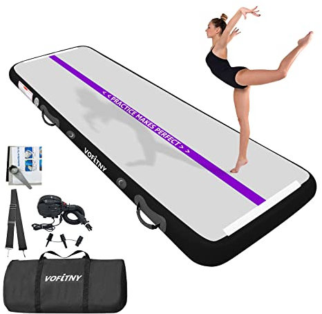 VOFiTNY Aufblasbare Turnmatte Tumbling Track Matte Aufblasbare Air Mattress 20 cm Dicke Gymnastikmatte 5 m Trainingsmatte Tumbling Matten für den Hausgebrauch/Park/Wasser/Yoga