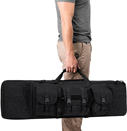 wzfdm Gewehrkoffer Weiche 36-Zoll-Waffentasche Gewehrtasche, Waffentasche, Perfekt FüR Die Aufbewahrung Oder Den Transport Von Gewehren, Wasserfester Langer Waffenkoffer,Black