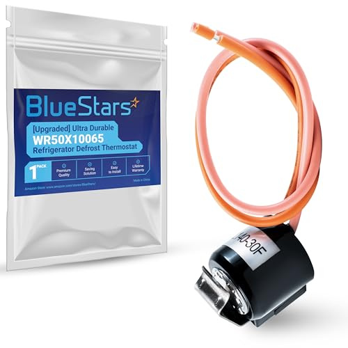 BlueStars Ultra Durable WR50X10065 Refrigerator Defrost Thermostat - Compatible with G.E Refrigerators - Replaces AP3796816 PS966762 AH966762 EA966762