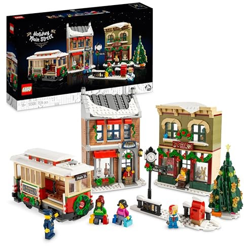 LEGO Icons Christmas Decorated Main Street 10308 Rare Item Christmas House Toy Rare Item, Gift for Adults, Decorative Living Room, Christmas Decoration