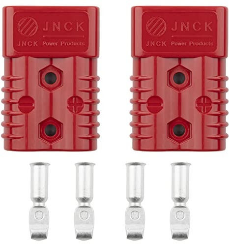 ZEALfix Anderson Steckverbinder, 175 A, 600 V, roter Stecker, Kabelklemme, Batterie-Stromanschluss, Schnellverbindung, Trennung, 2 Stück
