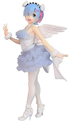 Anime Figure Rem and Ram Figure Remu&Ramu Action Figure Angel & Devil Style Maid with Plate Style Decoration Gifts