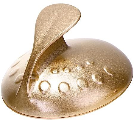 Lima de Pedicura de Vidrio Dorada Forma Ergonómica | Vidrio y Abs, Portátil y Fácil de Guardar, Herramienta para Cuidado de Pies en Casa