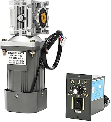 Motore riduttore a vite senza fine, 120W 220V Controller di velocità industriale, Rapporto di riduzione: 30: 1, Motore elettrico a ingranaggi, per apparecchiature desktop