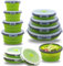 M MSDEE Collapsible Food Containers 4 Pack Silicone Food Containers, Silicone Boxes for Food, Foldable Foods Container Collapsible Food Storage Box with Lid Kitchen Storage for Travel,Picnic,Camping