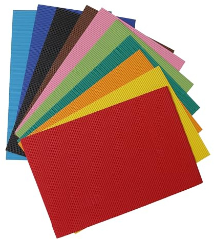 Feuilles de carton ondulé 20 x 30 cm 10 couleurs a