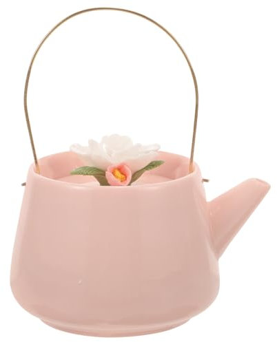 SOLUSTRE Teiere In Ceramica Floreale Bollitore Per Il Tè Bollitore In Porcellana Teiere Vintage e Per Acqua Calda A Ebollizione Pentola Con Manico e Per Caffè