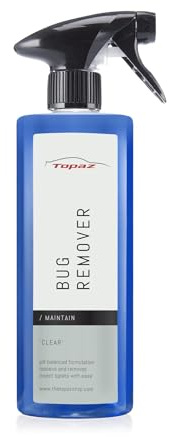 Topaz Bug Remover for Cars – Powerful Insect Spray & Bird Poo Remover - PH-Neutral Pre-Wash, Easily Loosens Insect Splats - Safe on Paintwork, Glass & PPF | Car Bug Remover Spray (500 ml)