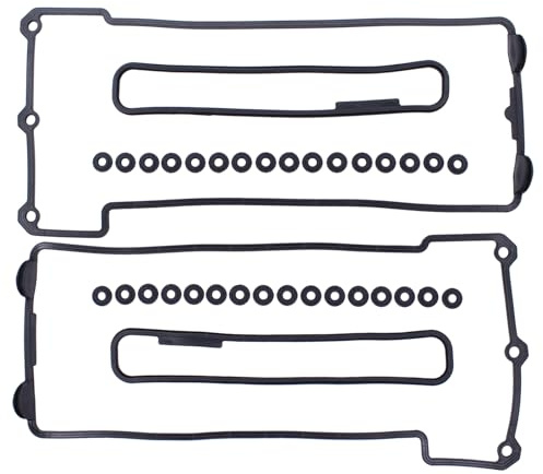 Ventildeckeldichtung Satz Zylinderkopfhaube Dichtung Motor Ventildeckel Gummidichtung Dichtring links und rechts für 5er E34 530i 540i 5er E39 Touring 535i 7er E38 735i 7er E32 730i 740i 8er E31 840i