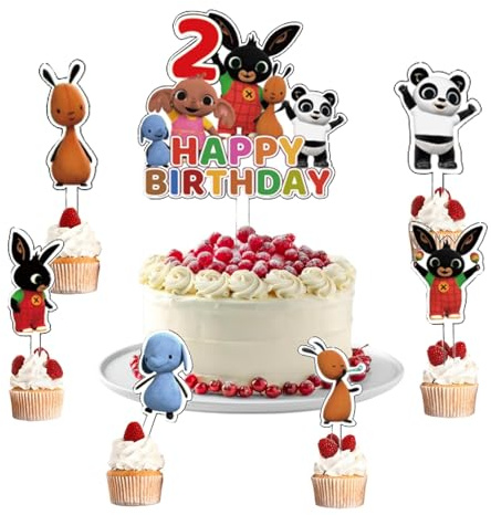 7 Stück Bunny Tortendeko,Bunny Cake Topper,Bunny Kuchen Deko Geburtstag | Bunny Cake Birthday Party Decoration,Geeignet für geburtstage