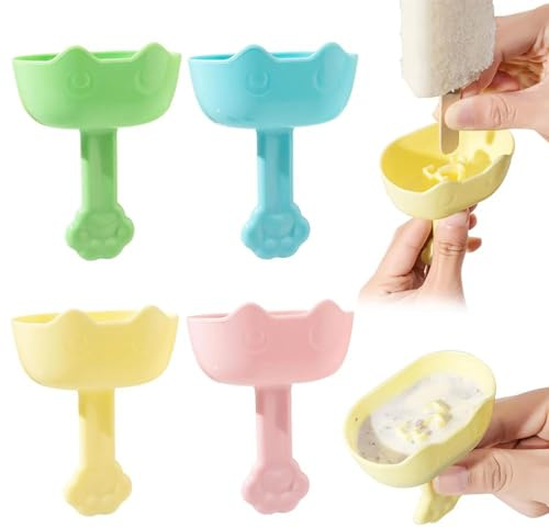 WeddHuis 4 Stück Tropffrei Eis am Stiel-Halter für Kinder, Silikon Eishalterung, Wiederverwendbarer Eis Halter mit Strohhalm, Eis Tropfschutz für Jungen & Mädchen