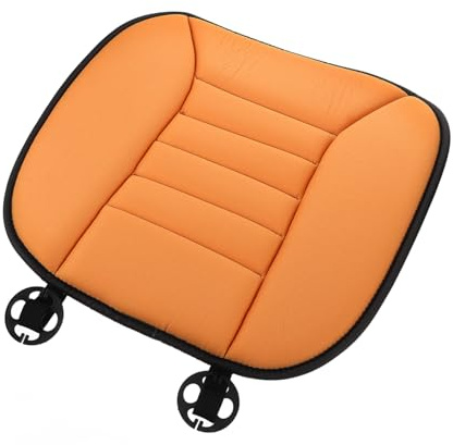 Autositzkissen aus Memory Foam mit Netzgewebe, Orange | Abnehmbarer Bezug, Pkw und Lkw, Rutschfeste Unterseite, Leicht zu Reinigen