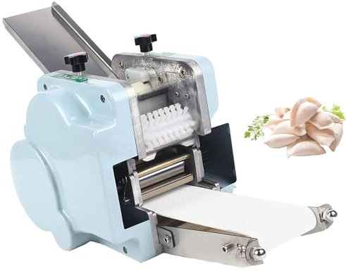 Kindevieft Macchina per Ravioli Elettrica da 140 W, Macchina per Ravioli Commerciale, Macchina per Ravioli Automatica con Stampo Rotondo da 8 Cm, per Ristoranti E Case