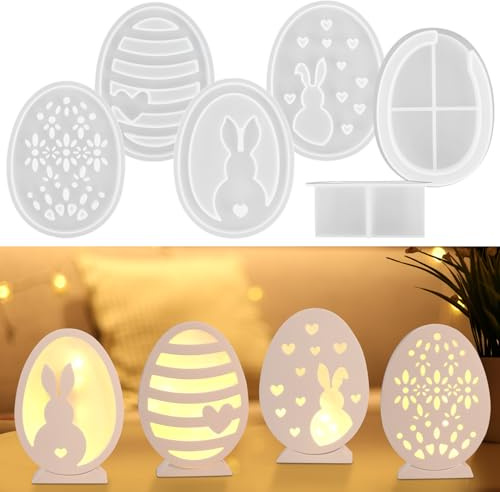 Gießformen Silikon Ostern, Silikonformen Gießformen Ostern, DIY Silikonform Ostern Hase Für Osterdekoration Zum Gießen Kaninchen Silikonform Gips Kerzenhalter Für Osterdekoration