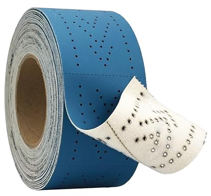 High Ground Ceramic Sanding Roll with Holes, Blue, 2.75 inch x 13 Yards, Hook and Loop, Perforated (220 Grit)
