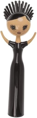 Spülbürste 23 cm lustige Frau bunt Reinigungsbürste (Farbe wählbar) (schwarz)
