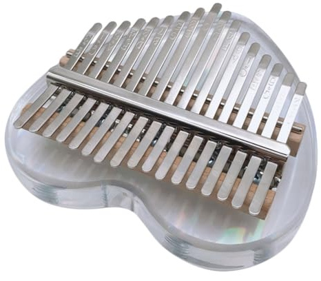 TOYANDONA Mini-kalimba Daumenklavier Tasten Acryl-musikinstrument Fingerklavier Mini-kalimba-klavier Herzform Design