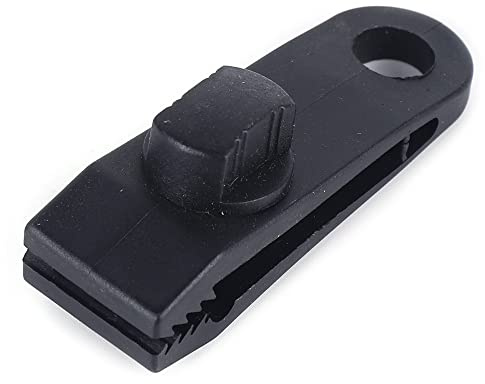 Tent Clips 10 PCS Heavy Duty Compact with Adjustable Knob & Inverted, Heavy Duty Lock Clips Teeth for Secure Outdoor Camping and Tarp Cover, Fixing Tarps, Awnings, Tarpaulin