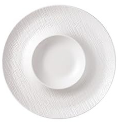 VEXDOSLE Plato de cerámica con forma de sombrero de paja para pasta, platillo volador creativo de restaurante occidental, cuenco de sopa, ensalada, salsa de soja, bandeja de cena