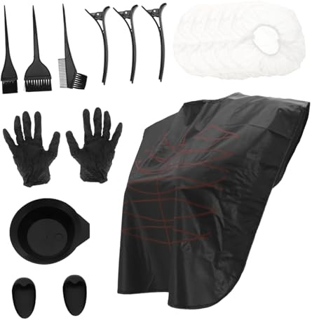 Ipetboom Set de Coloración del Cabello 9 Piezas Kit para Teñir Cepillo y Peines para Peluquería Profesional y Uso Doméstico Herramientas para Tintes y Mechas Color Aleatorio