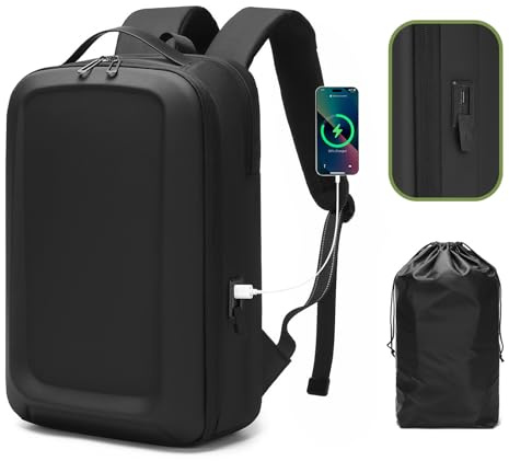 GYakeog Men's EVA Semi-Hard Shell Laptop Backpack - USB-C Charging Port, for Daily Use, Commute, Work & Travel (6637)