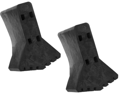 Lurrose Almohadillas Antideslizantes de Caucho para Escalera de Tijera, Protectores Resistentes al Calor para Pies de Escalera, 2 Piezas, Uso en Interior y Exterior