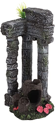 BAODEYOUB Aquarium Decoration Roman Columns, Fish Tank Resin Landscape Ornament, Simulated Roman Column for Freshwater and Saltwater Tanks, Reusable Decor with Natural Look