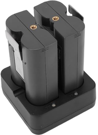Yechiry 6500mAh Uppgraderad Batteriladdarsats för Ringdörrklockkamera 2 3 3 Plus 4, Dubbel Laddningsstation för Hemsäkerhet, ABS-material