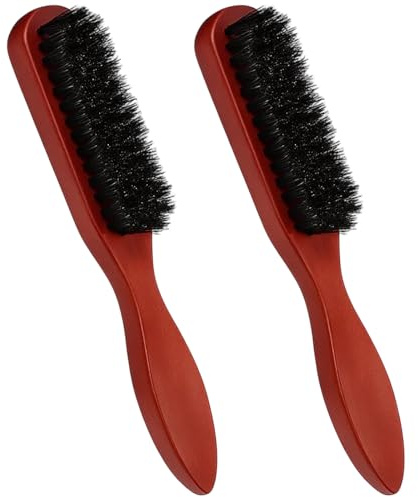 2 Stück Wildschweinborsten Bürste, French Comb, Sleek Zopf Bürste, Für Tägliche Haar- Und Bartpflege, Reduziert Schuppen Und Spliss