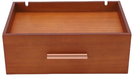Asixxsix Organisateur de Sachets de thé en Bois, Tiroir à 8 Compartiments (BROWN) | Rail de garde, poignée dorée, support de sachets de thé de grande capacité pour le rangement dans les armoires de comptoir,