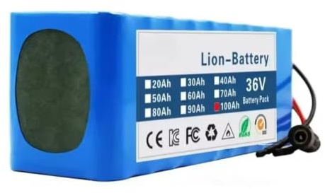 Batería de Litio de 48V y 100Ah con BMS y Cargador de 54,6V, energía Recargable for Equipos de Movilidad(XT60+SM)