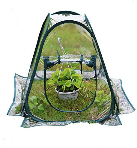 PVC-Blumenhaus, Blumentopf-Abdeckung, Gartenblumen-Schutz, 70 x 70 x 80 cm