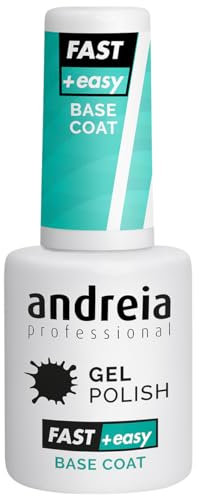Andreia Base de Gel Profesional para Decoración de Uñas con Acabado Brillante - Capa Base Rápida y Fácil para Reparación de Manicura Profesional - Esmalte de Uñas de Gel UV/LED 10,5 ml
