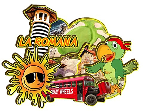 La Romana Dominikanische Republik Magnet Kühlschrankmagnet Holz 3D Sehenswürdigkeiten Reise Sammlerstück Souvenirs Dekoration handgefertigt
