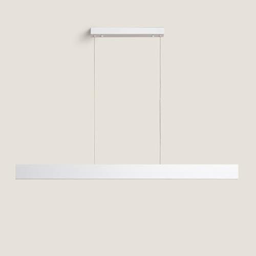 LEDKIA LIGHTING - Lámpara Colgante Lineal LED 120cm | Potencia 30W | CCT Ajustable 2800K-3800K-5000K | Diseño Moderno | Instalación Sencilla, Blanco Seleccionable, Aluminio