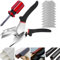 QSLKI Miter Shears, 45°-135° Trunking Cutter, Multi Angle Trim Cutter, Trunking Shears for Angular Cutting, Trimming of PVC Strips, Wood Strips, Weatherstrip, with 10 Spare Blades and Screwdriver