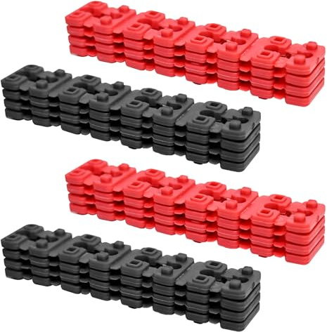 Switch Outlet Spacer for Loose Outlet Plug Fix, Socket Extenders, Switch and Receptacle Spacer Outlet for Electrical Box (48 Pcs Red+48 Pcs Black)