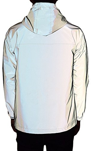 TR Damen voll reflektierende Jacke 3m einen.Kreislauf.durchmachenjacke Asian l = us m grau