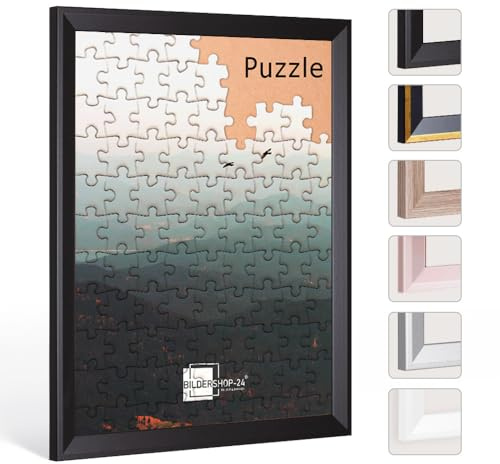 Bildershop-24 Puzzlerahmen PRIO 36x48cm Schwarz (matt) für ca. 300-500 Teile