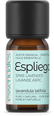 ESSENCIALES Aceite Esencial de Espliego 10 ml – 100% Puro y Natural – Aroma Relajante – Ideal para Difusor y Aromaterapia