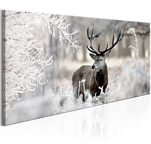 murando - Leinwandbild Landschaft Natur Winter, 120x60 cm, 1-teilig, modern | Hochwertige Leinwand, sofort aufhängbar, ideal fürs Wohn- oder Schlafzimmer, wasserfest und lichtecht, langlebig, stilvoll