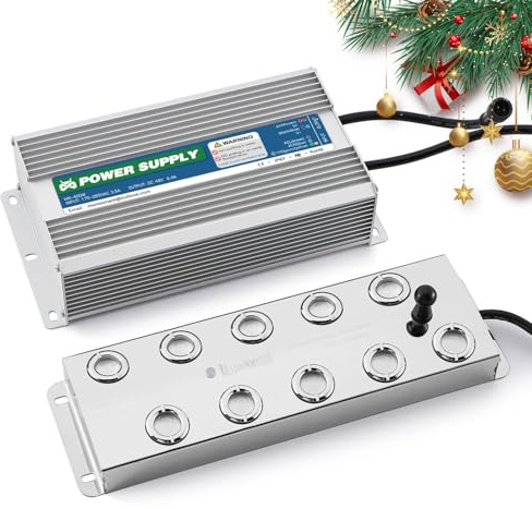 Mxmoonant Fabricant de Brouillard 10 têtes Brumisateur à ultrasons 7L / H Fogger Humidificateur 400W pour la Conservation des Aliments dans l'atmosphère du Festival de Paysage hydroponique (10 têtes)